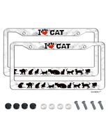 AUCCMORLY Stainless Steel Cat License Plate Frame Car Accessories 2 Pcs Set - $247.03 MXN