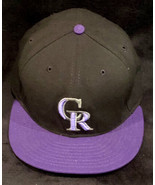 New Era Colorado Rockies 59Fifty Black/Purple Fitted On Field Cap Mens S... - £23.69 GBP