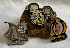 Disney Trading Pin Lot Pinbacks Walt Disney Pluto Mickey Mouse Hinged Pi... - £23.94 GBP