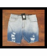 Fashion Nova Distressed Ombre Knee Shorts Tattered Size 7 NWT - €12,62 EUR