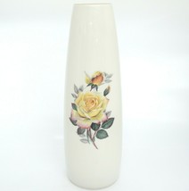 Royal KM Porzellan Large Vase 13.25&quot; Yellow Roses Gilded Edges Bavaria G... - £22.47 GBP
