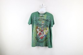 Vtg Ed Hardy Mens S Faded Spell Out Los Angeles Tattoo Pinup Girl T-Shirt USA - £47.33 GBP