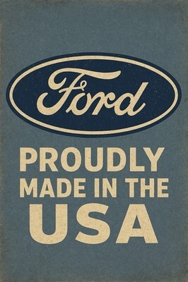 Ford USA Service  Genuine Parts Metal Sign 8x12in  Garage Car Mustang A - $24.74