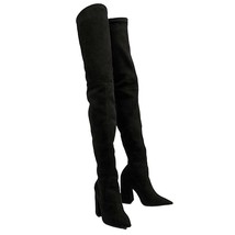 Asos Design Women Pointed Toe Over The Knee Boots Kera Size US 4 Black - £15.56 GBP