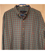 Ralph Lauren Mens XLT Tall Plaid LS Button Up Classic Fit Cotton Shirt P... - £16.40 GBP