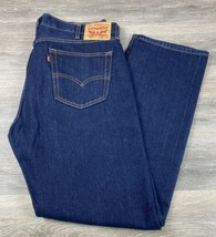 Levi&#39;s Mens 505 0216 Dark Blue Regular Fit Straight Leg Denim Jeans Sz 38 x 32 - £22.28 GBP