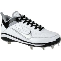 Mens Baseball Cleats Nike Air Show Elite White Low Metal Shoes $80-sz 16 - £14.54 GBP