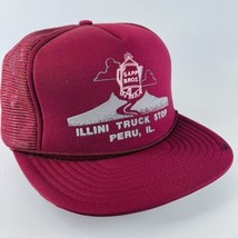 Sapp Bros Illini Truck Stop Peru IL Mesh Snapback Trucker Hat Cap VTG - £11.73 GBP