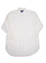 Ralph Lauren Purple Label Dress Shirt Mens 17 34 White Formal Made in USA - £68.00 GBP