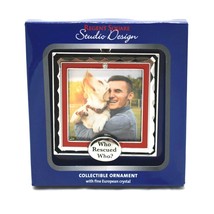 Who Rescued Who Pet Photo Frame European Crystal Square Hanging Regent Square - £10.27 GBP