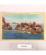Vintage 1944 Linen Postcard Seal Rocks Santa Catalina Island California ... - $301.34 MXN