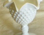 Fenton Hobnail Milk Glass Jam Jelly Footed Open - £19.75 GBP