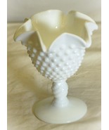 Fenton Hobnail Milk Glass Jam Jelly Footed Open - £19.54 GBP