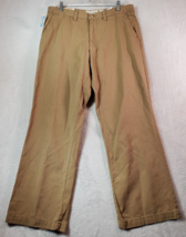 Old Navy Pants Mens 34x30 Brown 100% Cotton Pockets Wide Leg Flat Front NWT - £13.99 GBP