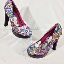 Shoes of Soul Women&#39;s Stiletto Pumps Platforms Heels Fabric Fuschia Sz 7 - £10.02 GBP