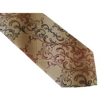 Men's Stacy Adams Tie and Hankie Set Fancy Woven Silky Satin #SAT59 Tan image 3