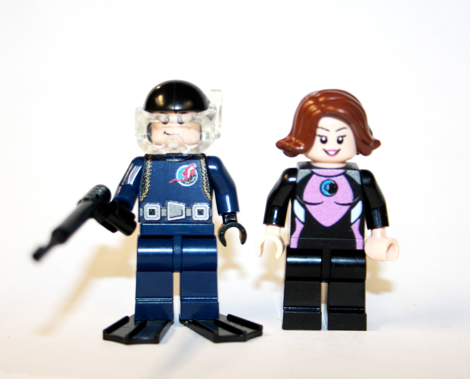 Scuba Diver Set Of 2 Custom Minifigures - $12.92
