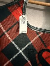 Victoria's Secret Plaid Tote Bag Weekender Travel Tote Red Black Sherpa ... - $24.75