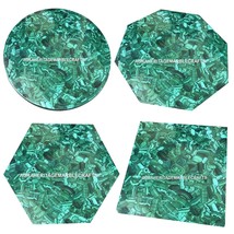 Marble Center Coffee Top Table Random Malachite Inlay Stone Housewarming Gift - $360.79