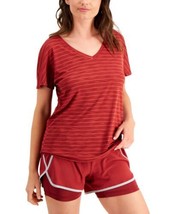 allbrand365 designer Womens Shadow-Stripe T-Shirt,Fruity Red Pear,Large - £22.87 GBP