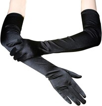 EXTRA-LONG Opera Gloves Party Princess Dressup Cosplay Costume Women Girls-BLACK - £4.53 GBP