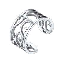 Celtic Knot Toe Ring Hypoallergenic 925 Sterling Silver Wide Adjustable Leaf Toe - £9.46 GBP+
