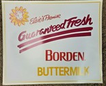 Vintage Borden Buttermilk Sign Decal Display Elsie&#39;s Promise NOS WH - £11.80 GBP
