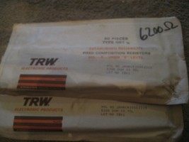 NEW Vintage TRW Resistors Mil Spec. LOT of 100  pn# MIL-R-39008  &quot;S&quot; Lev... - $18.23