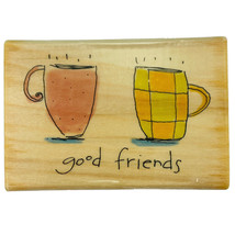 Good Friends Cups David Walker Uptown Rubber Stamps Coffee Latte Tea F23028 - £10.02 GBP