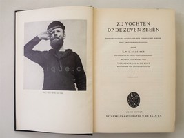 1960 Vintage Dutch Military Ship Map Marine Zij Vocheten Of De Zeven Zeeen Photo - £37.59 GBP