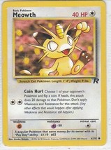 M) Pokemon Nintendo GAMEFREAK Collector Trading Card Meowth 62/82 40HP - $1.97