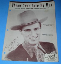 Ernest Tubb Sheet Music Throw Your Love Away Vintage 1950 Hill And Range Songs - £11.78 GBP
