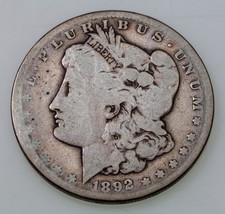 1892-CC $1 Silver Morgan Dollar in About Good AG Condition, Full Date, C... - £155.36 GBP