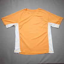 Kanu Mens Large Swim Shirt Surfing Rash Gaurd High Vis Orange White Short Sleeve - £14.19 GBP