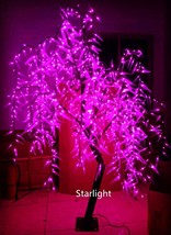 Outdoor 6.5ft Pink LED Willow Weeping Tree Light Home Wedding Decor Rainproof - £287.68 GBP