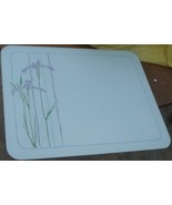 Nice Textured Glass Dough Board - VGC - Lavendar Iris Pattern - Flashed ... - $54.31 CAD
