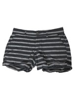 Old Navy Womens Ed 5 Chino Shorts Size 4 Regular Black Gray Striped Pockets - €20,82 EUR