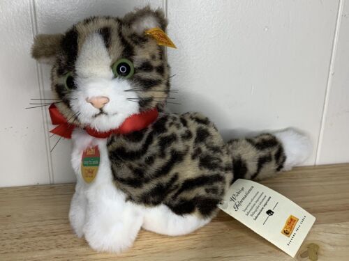Vintage Steiff Snuffi Cat 077395 1991-03 Stuffed Tabby Animal Collectibles NWT - $74.99
