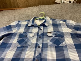 Orvis Mens Shirt Large Blue Plaid Check Outdoor Button Lightweight Short... - $10.88