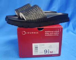 Journee Collection, Women's US 9.5 Starr, Slip On Sport Sandals Black ST... - $26.72