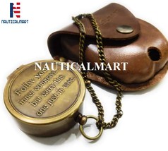 NauticalMart Brass Compass Follow Your Inner Compass Quote Engraved with... - £23.18 GBP