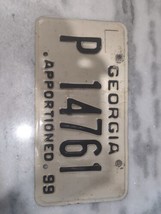 Vintage 1999 Georgia APPORTIONED Trailer License Plate # P 14761 Tractor Trailer - £7.76 GBP