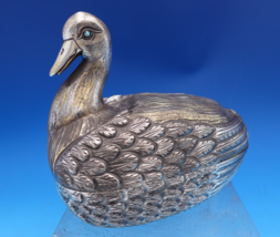Tane Mexican Sterling Silver Candy Dish Covered Duck Shape Turquoise Eye... - $1,790.91