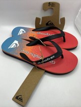 Quiksilver Kids Molokai Art Summer Beach Pool Sandals Thongs Flip Flops Size 6 - £13.92 GBP