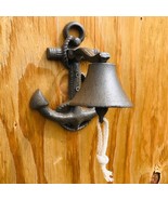 Nautical Ship Cast Iron Anchor Ringing Bell Wall or Post Mounted Seaman ... - $32.23 CAD