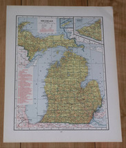 1943 Vintage Wwii Map Of Michigan / Minnesota - £13.64 GBP