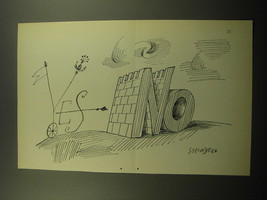 1960 Cartoon by Saul Steinberg - Yes No - £11.93 GBP