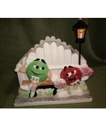 Green &amp; Red M&amp;M&#39;s Ceramic Valentine&#39;s Day FTD Flower Pot #1 - £21.94 GBP