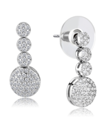 3W1428 - Rhodium Brass Jewelry Sets with AAA Grade CZ  in Clear - €121,33 EUR
