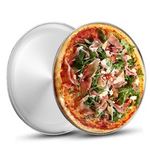 Stainless Steel Pizza Pan 13 Inch Round Pizza Tray Pizza Baking Sheet, H... - $30.39